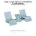 Ledge Lounger Signature Lowback Chairs & Side Table Set Color Frost - In-Pool & Patio Furniture - Majestic Fountains