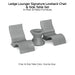 Ledge Lounger Signature Lowback Chairs & Side Table Set Color Granite Gray - In-Pool & Patio Furniture - Majestic Fountains
