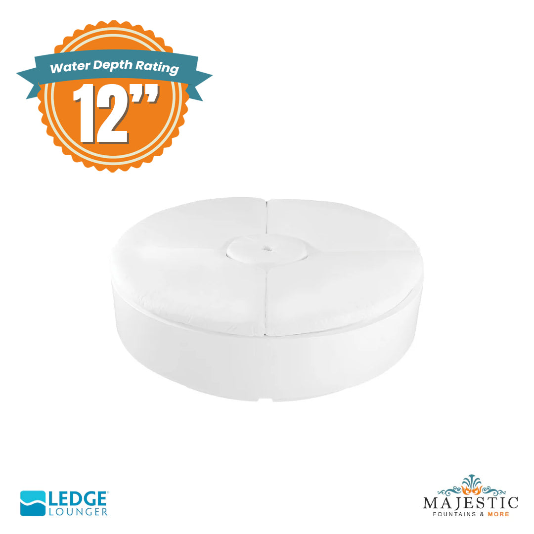 Ledge Lounger Signature Round Sunbed In-Pool & Patio Furniture Depth - Majestic Fountains