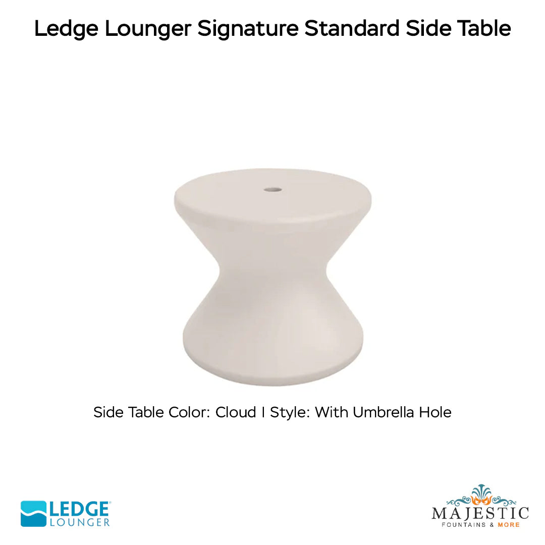 Ledge Lounger Signature Standard Side Table In-Pool & Patio Furniture - Majestic Fountains