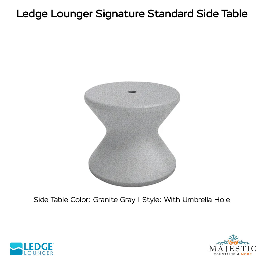 Ledge Lounger Signature Standard Side Table In-Pool & Patio Furniture - Majestic Fountains