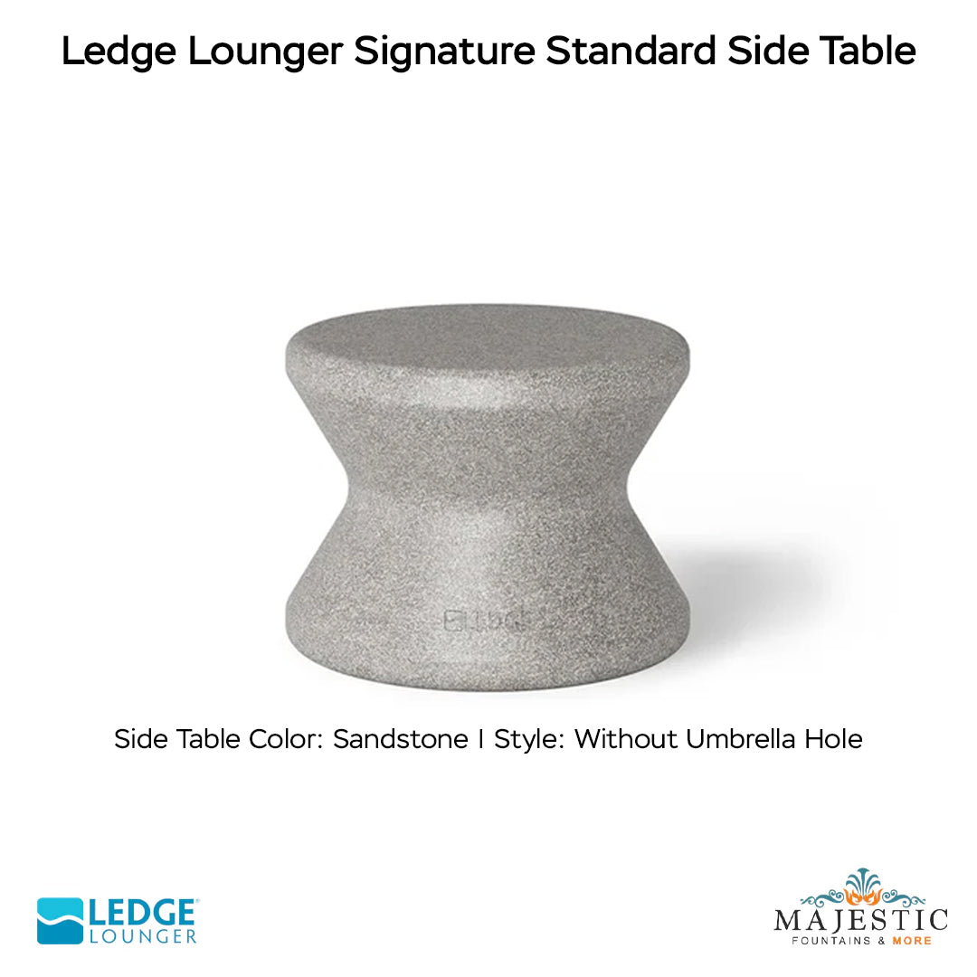 Ledge Lounger Signature Standard Side Table In-Pool & Patio Furniture - Majestic Fountains