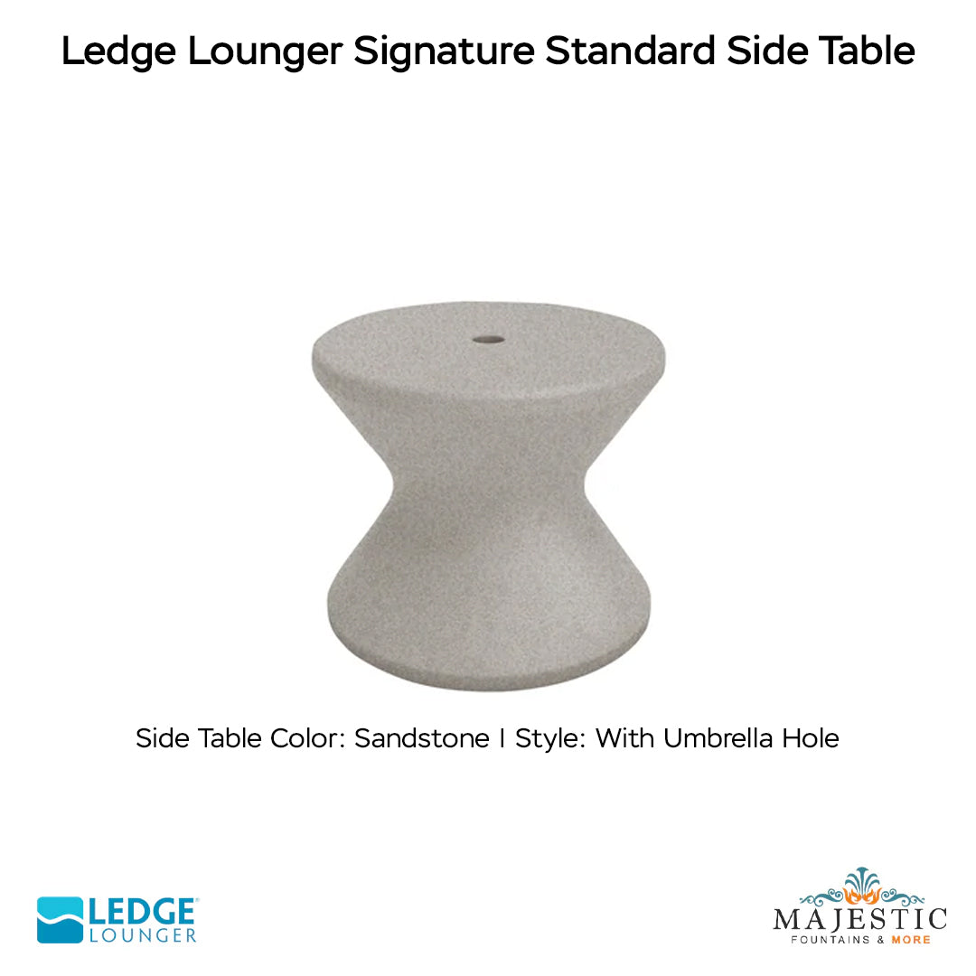 Ledge Lounger Signature Standard Side Table In-Pool & Patio Furniture - Majestic Fountains