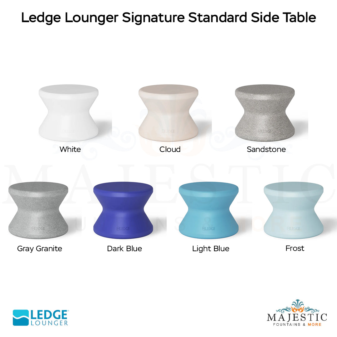 Ledge Lounger Signature Standard Side Table In-Pool & Patio Furniture - Majestic Fountains