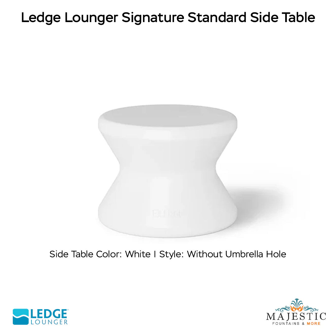 Ledge Lounger Signature Standard Side Table In-Pool & Patio Furniture - Majestic Fountains
