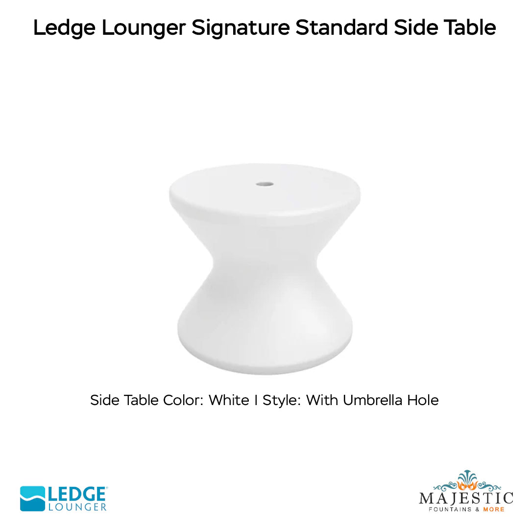 Ledge Lounger Signature Standard Side Table In-Pool & Patio Furniture - Majestic Fountains