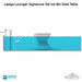 Ledge Lounger Signature Tall Ice Bin Side Table In-Pool & Patio Furniture - Majestic Fountains