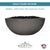 Legacy Round Fire Bowl in GFRC Concrete - Majestic Fountains and More