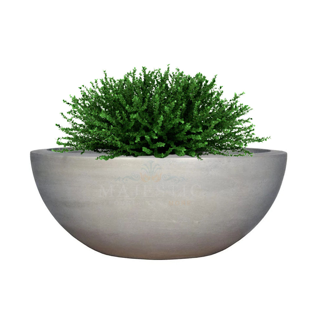 low wide plant pots Legacy Round Low Bowl Planter 24”D X 9.5”H / Single