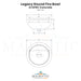 Legacy Round Fire Bowl in GFRC Concrete Size - Majestic Fountains and More