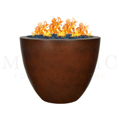 Legacy Round Fire Vase in GFRC Concrete by Archpot - Majestic Fountains
