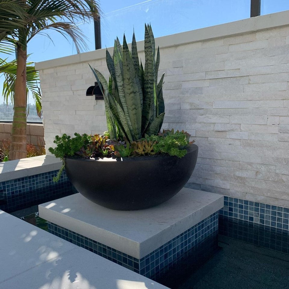 large low planter pots Legacy Round Low Bowl Planter