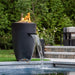 Legacy Round Tall Fire & Water Vase in GFRC Concrete by Archpot - Majestic Fountains and More