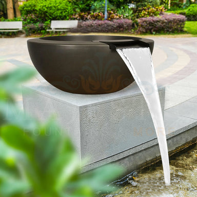 Legacy Round Water Bowl in GFRC Concrete by Archpot - Majestic Fountains