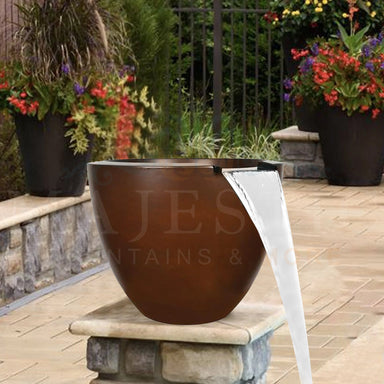 Legacy Round Water Vase in GFRC Concrete by Archpot - Majestic Fountains