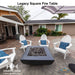 Legacy Square Fire Table in GFRC Concrete by Archpot - Majestic Fountains and More