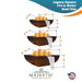 Legacy Square Fire & Water Bowl in GFRC Concrete Size - Majestic Fountains and More