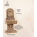 Lemon Lavabo Concrete Outdoor Wall Fountain - 1207 - Majestic Fountains and More