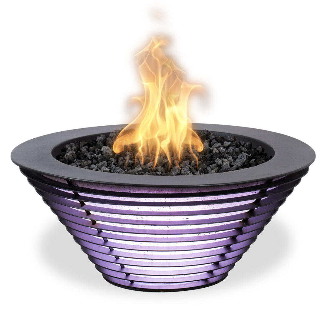 The Outdoor Plus Mayport - Lighthouse Fire Bowl in Powder Coated Metal - Majestic Fountains and More