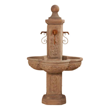 Limone Concrete Outdoor Courtyard Fountain - 1581 & 1582 - Majestic Fountains