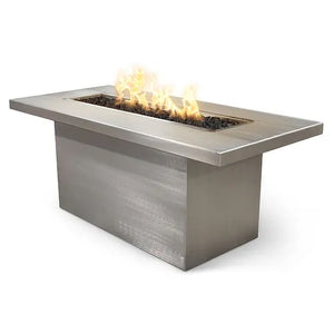 Linear Bella Fire Pit in Stainless Steel - Majestic Fountains