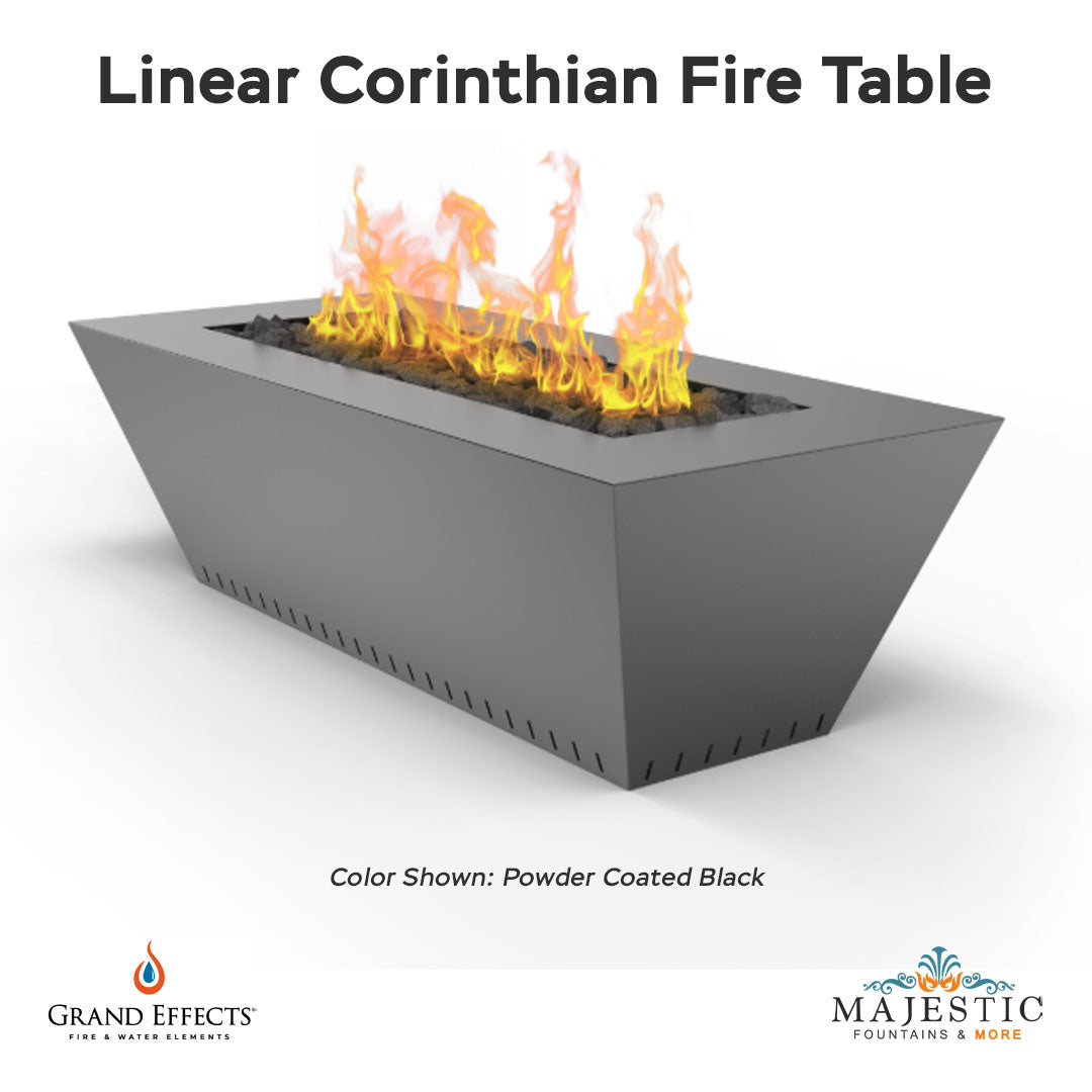 Linear Corinthian Fire Table - Majestic Fountains