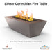 Linear Corinthian Fire Table - Majestic Fountains