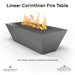Linear Corinthian Fire Table - Majestic Fountains