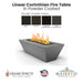 Linear Corinthian Fire Table - Majestic Fountains