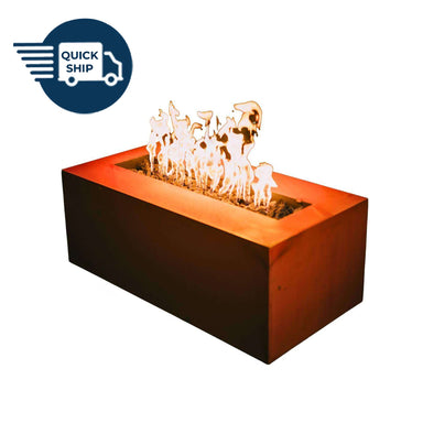 Linear Fire Table - by Fire Pit Art - Majestic Fountains