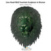 Lion Head Wall Fountain Sculpture in Bronze - Majestic fountains and More