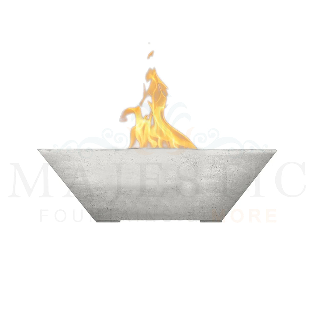 Lombard Fire Bowl PH-445-FB in GFRC Concrete Ultra White - Majestic Fountains