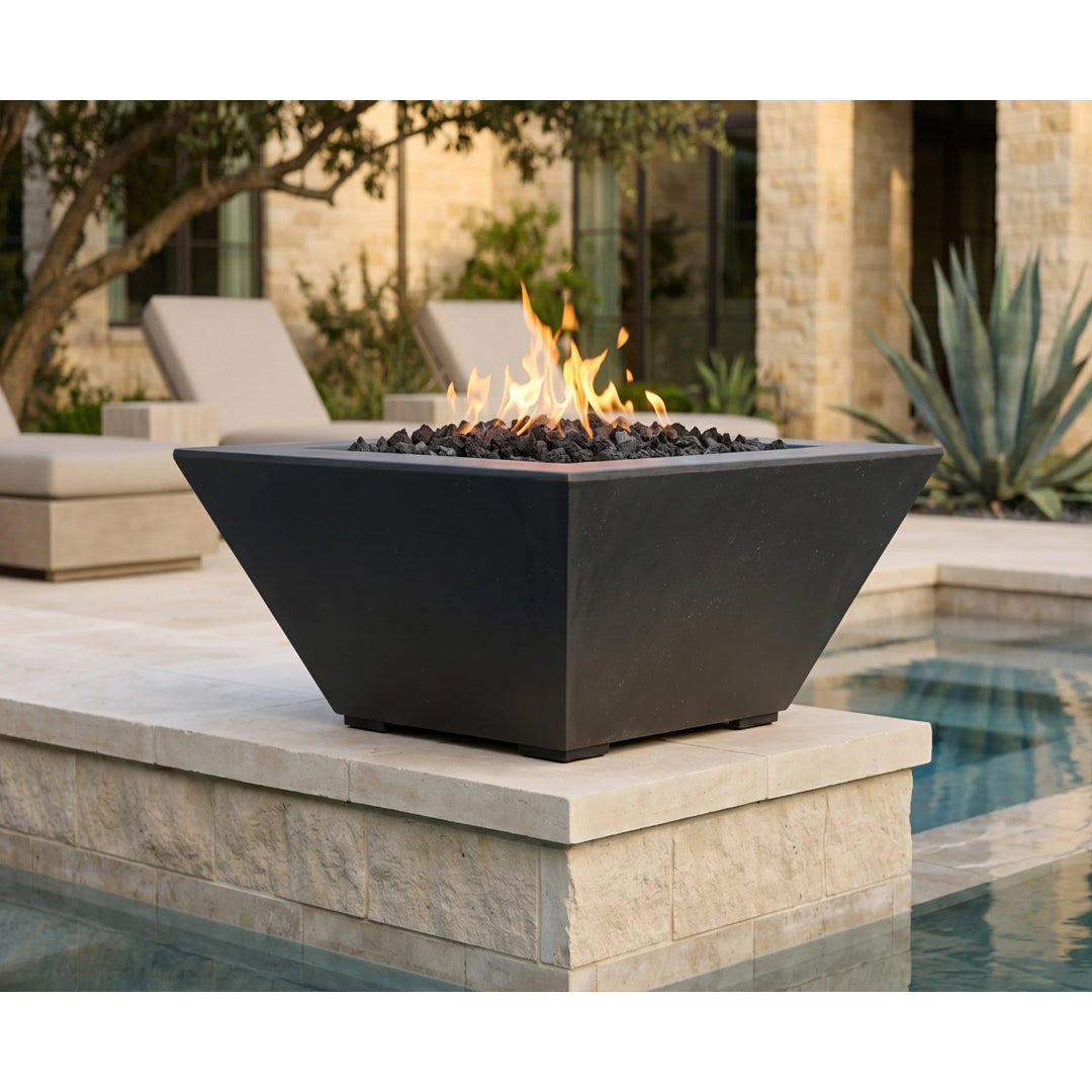 Lombard Tall Fire Bowl PH-445-FBT in GFRC  - Majestic Fountains