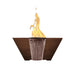 Lombard Tall Fire & Water Bowl in GFRC Concrete by Prism Hardscapes - Majestic Fountains and More.