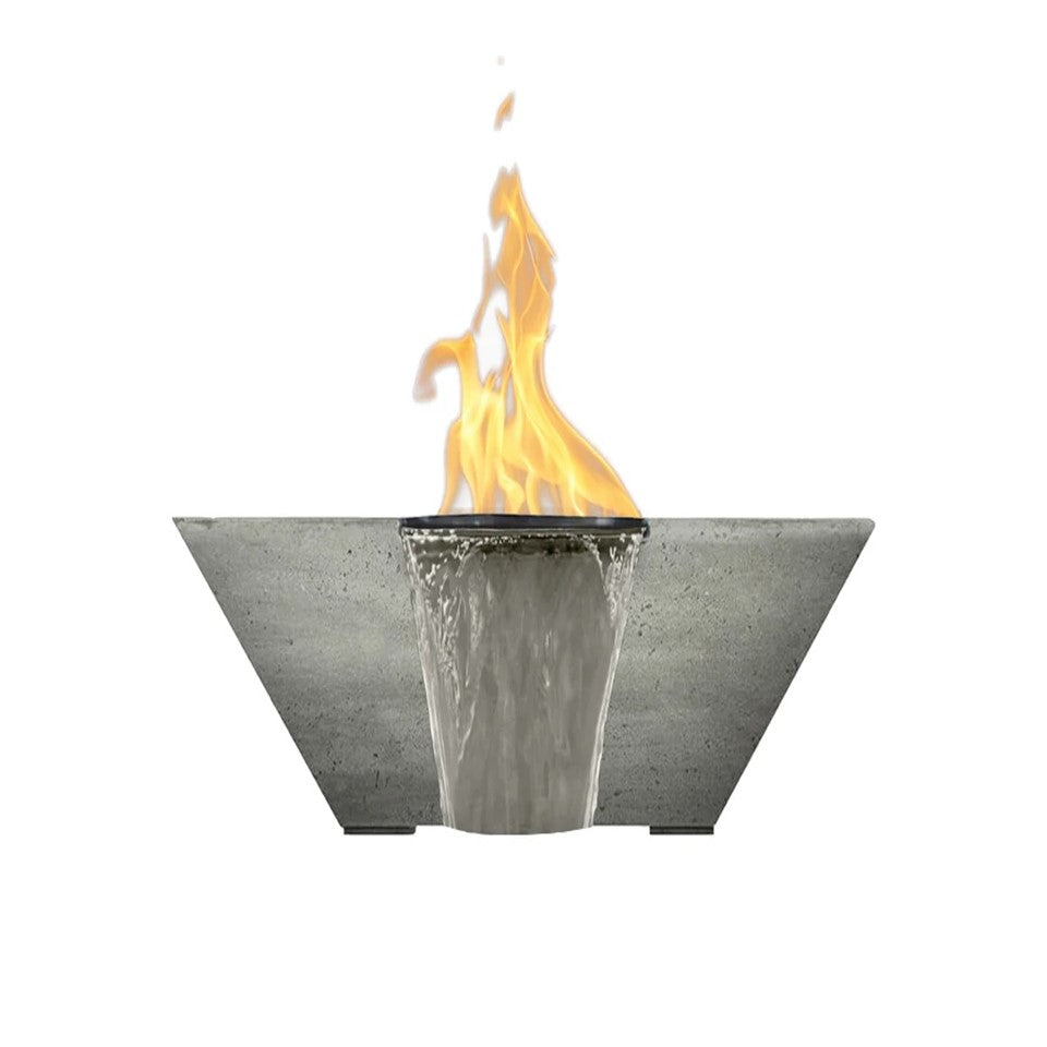 Lombard 16.5" Tall Fire & Water Bowl PH-445-FBT in GFRC Concrete by Prism Hardscapes