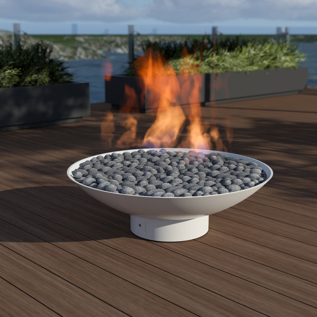 Lustre Fire Pit in Powder Coated Steel - Majestic Fountains