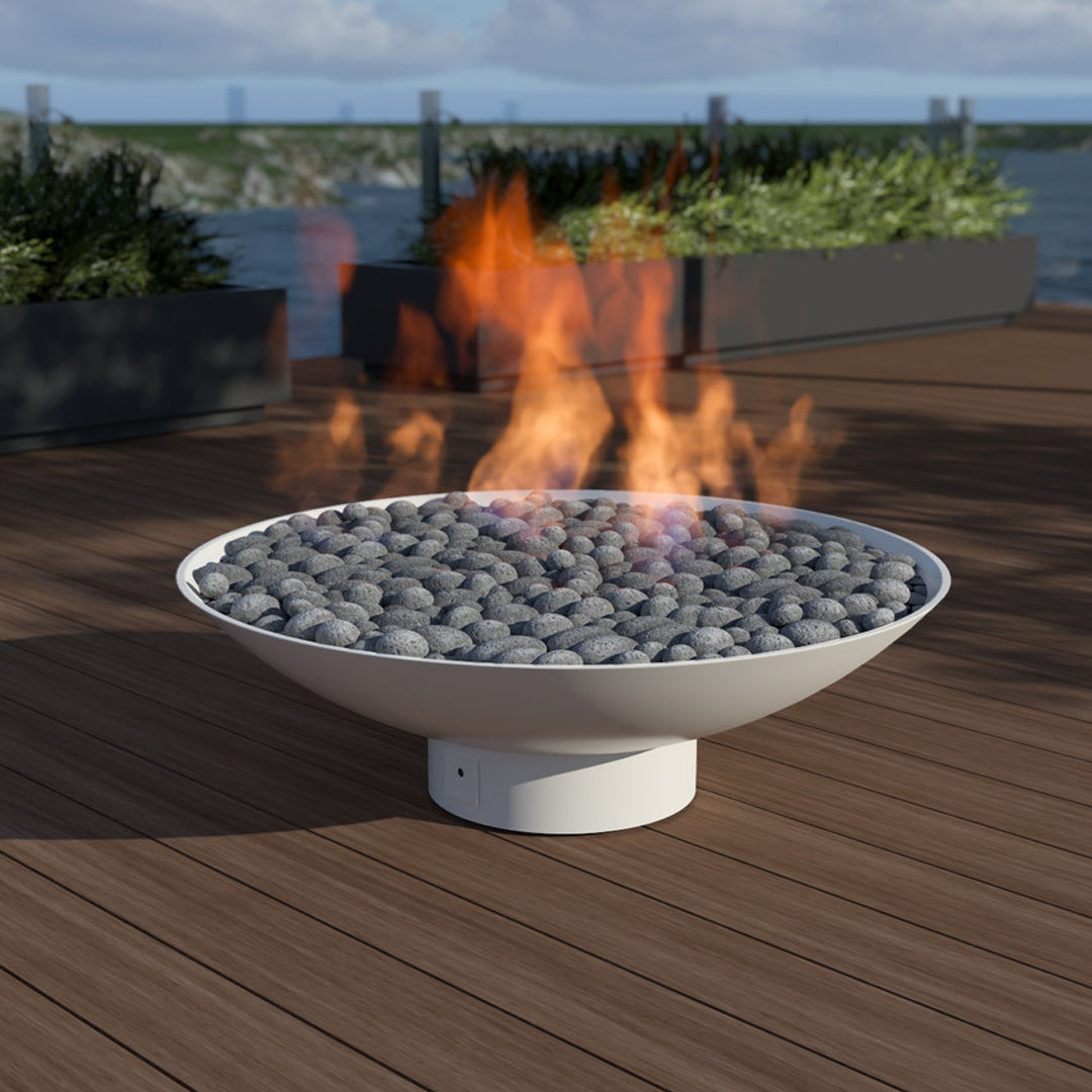 Lustre Fire Pit in Powder Coated Steel - Majestic Fountains