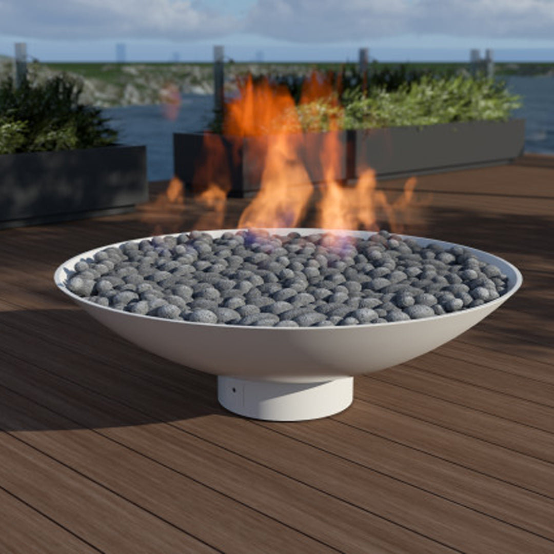 Lustre Fire Pit in Powder Coated Steel - Majestic Fountains