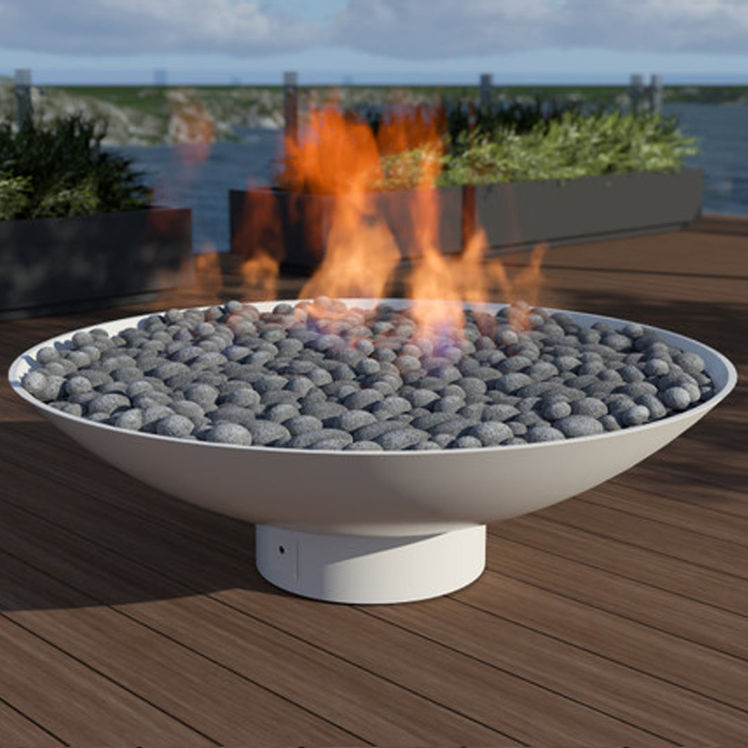 Lustre Fire Pit in Powder Coated Steel - Majestic Fountains