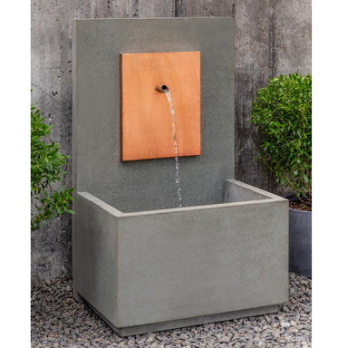 MC2 Fountain-Corten Steel in Cast Stone by Campania International FT-332 - Majestic Fountains