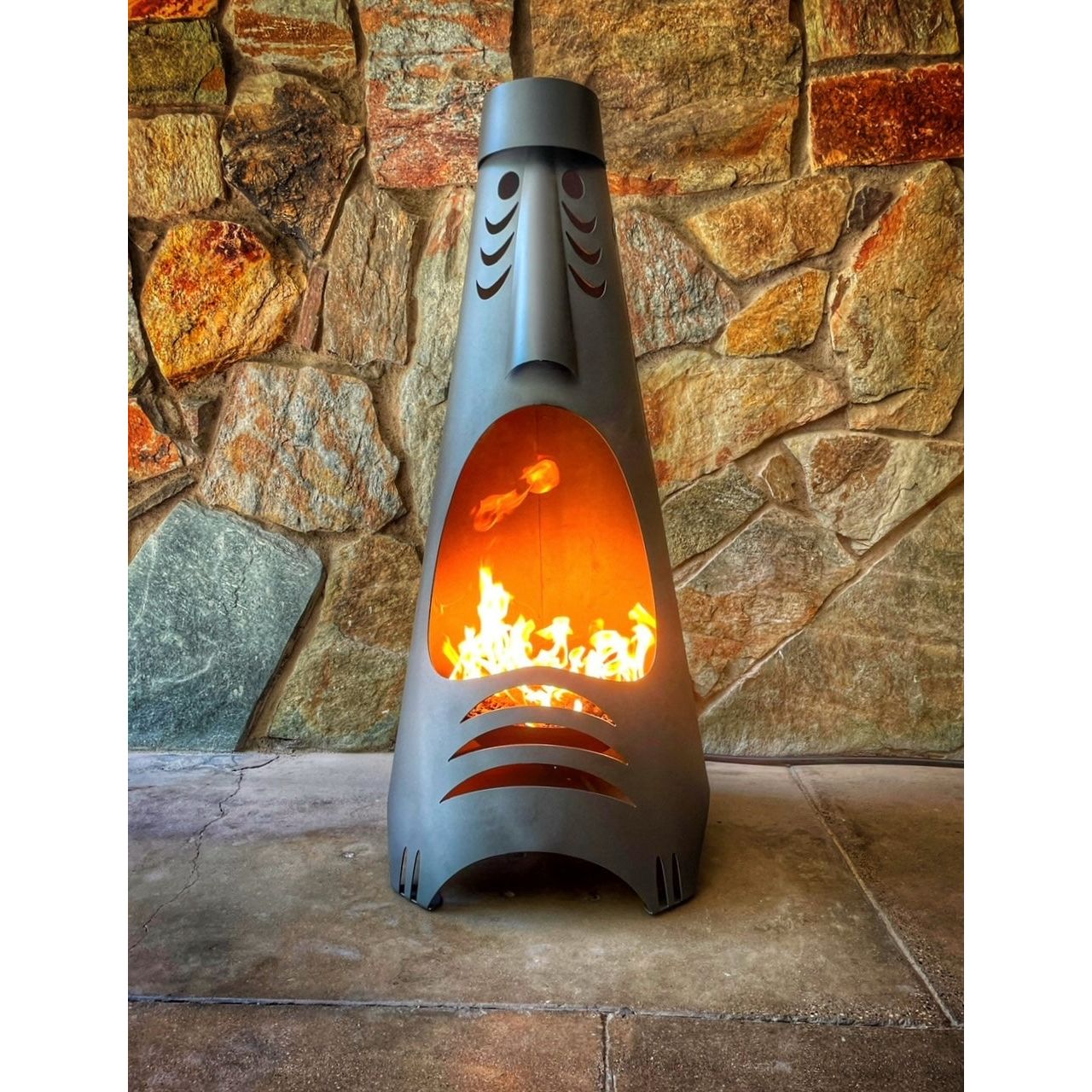 MOTAI SHAG Tikifire 4ft Tall Fire Sculpture - Majestic Fountains and More