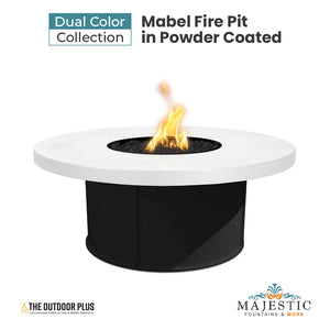 Mabel Fire Pit in Dual Colored Powder Coated Metal by The Outdoor Plus + Free Cover
