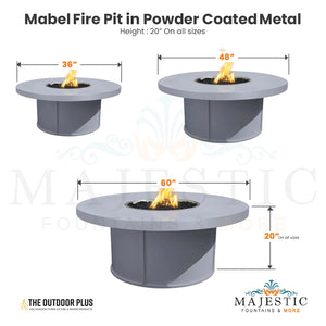 Mabel Fire Pit in Powder Coated Metal  - Majestic Fountains and More
