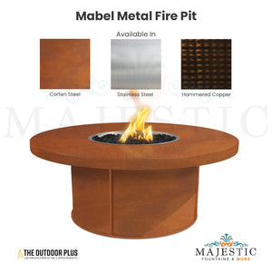 Mabel Metal Fire Pit - Majestic Fountains and More