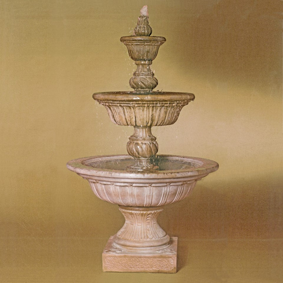 Maggi 3 Tier Fountain in Cast Stone - Fiore Stone AV114-FXL - Majestic Fountains and More