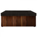 Manchester Fire Table with GFRC Top and Wood Base by Prism Hardscapes - Majestic Fountains and More