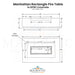 Manhattan Rectangle Fire Table - Majestic Fountains