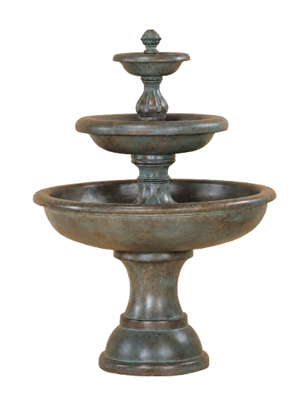 Mantova Concrete 3 Tier - Outdoor Courtyard Fountain - 1094 - Majestic Fountains.