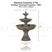 Mantova Concrete 3 Tier - Outdoor Courtyard Fountain - 1094 - Majestic Fountains