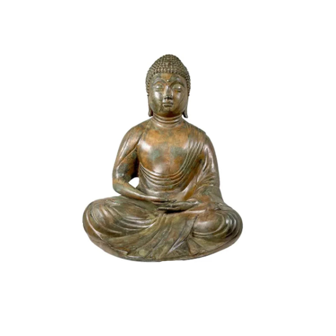 Meditating Buddha Bronze Table Top Sculpture  - Majestic Fountains